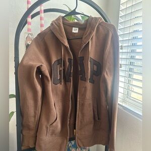 GAP Brown Hoodie with Black Logo